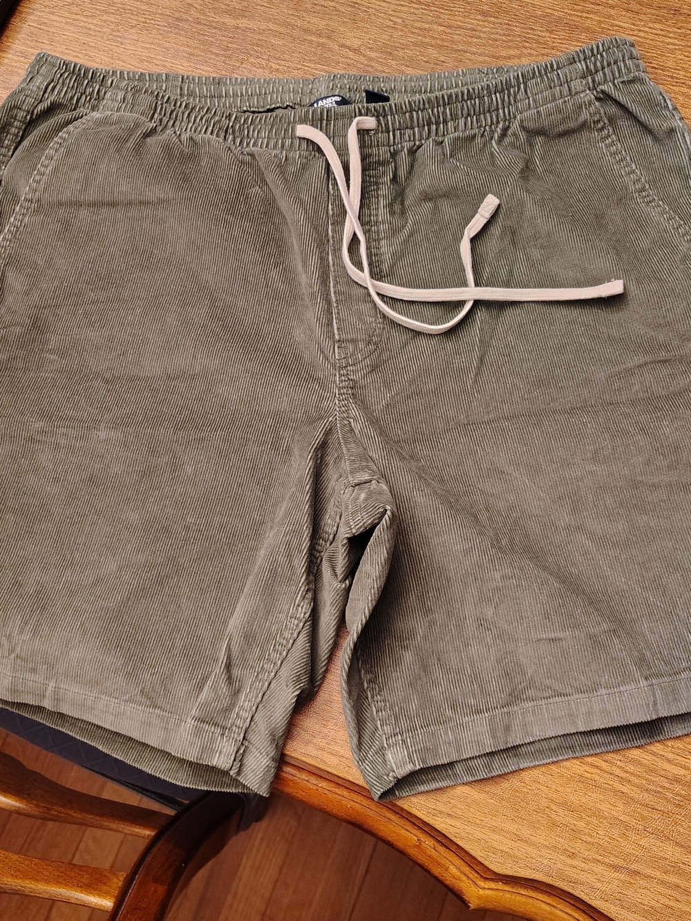 Lands' End Olive Corduroy Drawstring Men's Shorts
